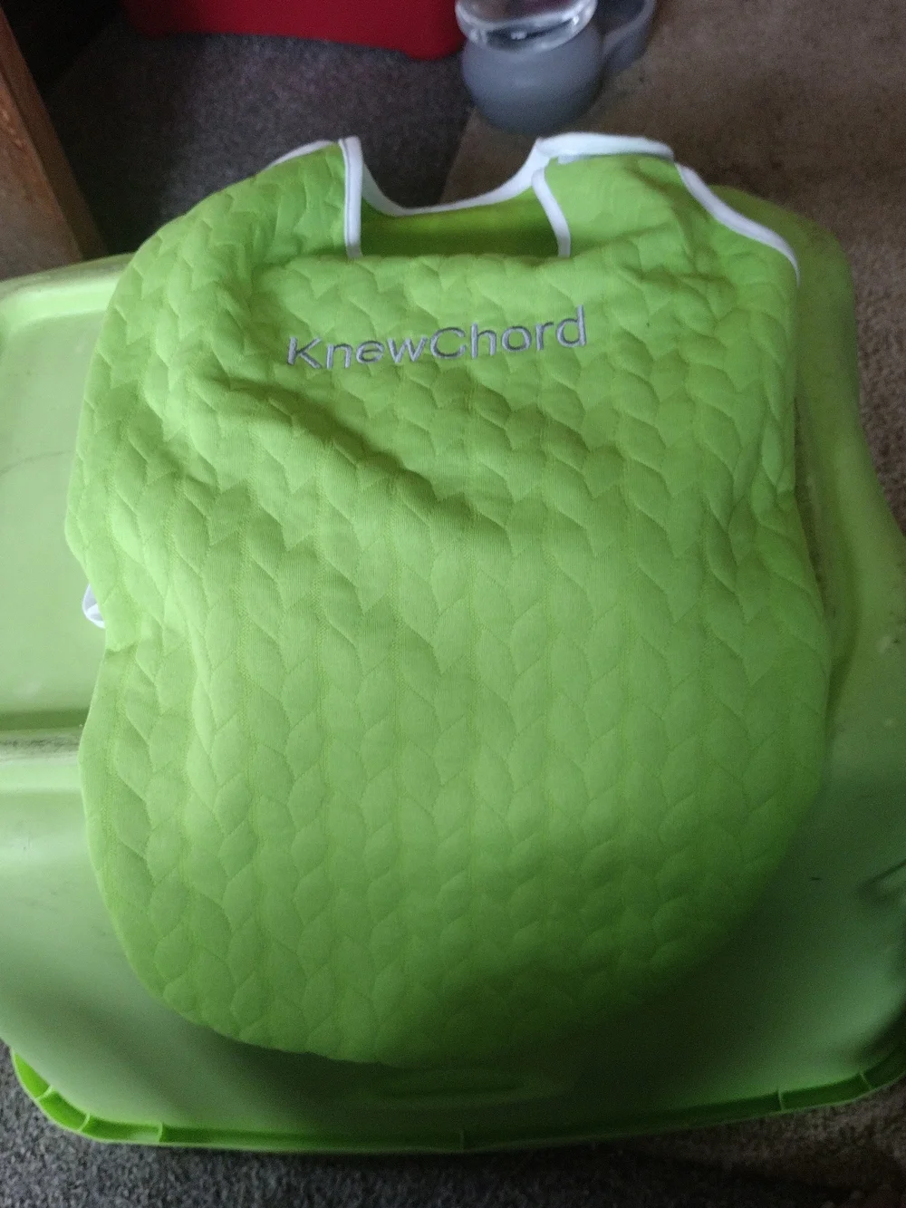 Embroidered Lime Green Quilted Top - 